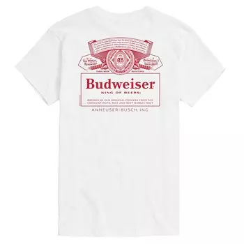 Футболка Big & Tall Budweiser King Of Beers с рисунком Licensed Character, белый