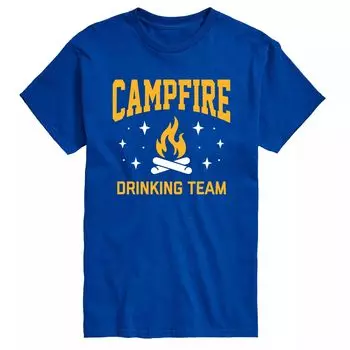 Футболка Big & Tall Campfire Drinking Team с рисунком License, синий