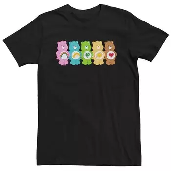 Футболка Big & Tall Care Bears Line Group Licensed Character, черный