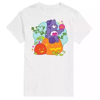 Футболка Big & Tall Care Bears с тыквой и мишкой Licensed Character, белый