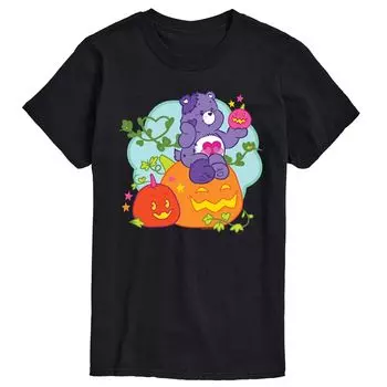 Футболка Big & Tall Care Bears с тыквой и мишкой Licensed Character, черный