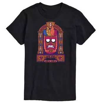 Футболка Big & Tall Crash Bandicoot Aku Aku Licensed Character, черный