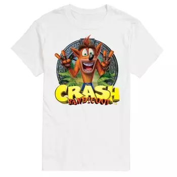 Футболка Big & Tall Crash Bandicoot Peace Stone Licensed Character, белый