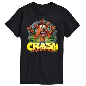 Футболка Big & Tall Crash Bandicoot Peace Stone Licensed Character, черный