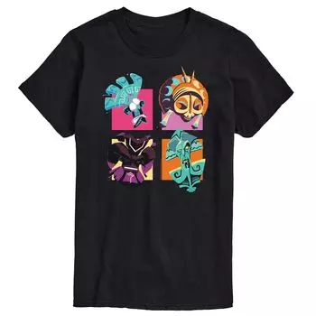 Футболка Big & Tall Crash Bandicoot с маской и сеткой Licensed Character, черный
