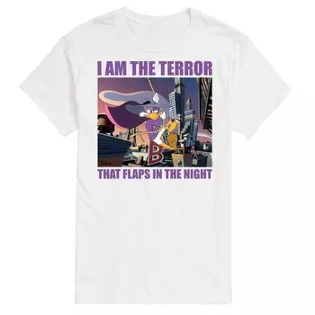 Футболка Big & Tall Darkwing Duck Terror с цветком Disney, белый