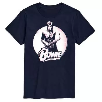 Футболка Big & Tall David Bowie с потертым рисунком Licensed Character, синий