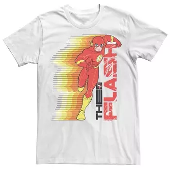 Футболка Big & Tall DC Comics The Flash с движущимся графическим рисунком Licensed Character, белый