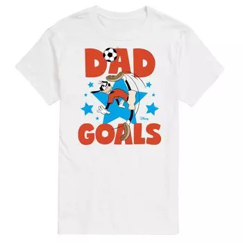 Футболка Big & Tall Disney Goofy Dad Goals Licensed Character, белый