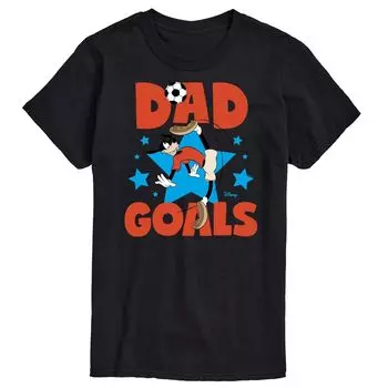 Футболка Big & Tall Disney Goofy Dad Goals Licensed Character, черный