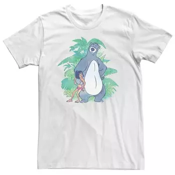 Футболка Big & Tall Disney «Книга джунглей» «Маугли и Балу» Licensed Character, белый