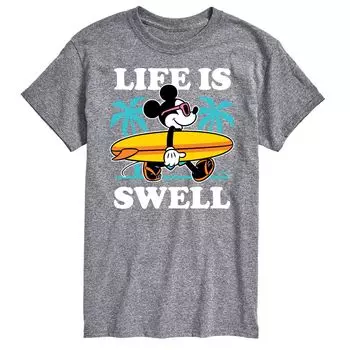 Футболка Big & Tall Disney Life Is Swell License, серый