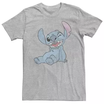 Футболка Big & Tall Disney Lilo & Stitch в стиле поп-арт с комиксами Licensed Character, цвет Athletic Heather