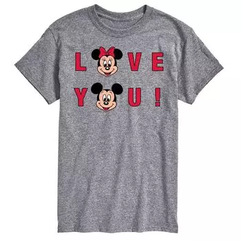 Футболка Big & Tall Disney Love You License, серый