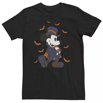Футболка Big & Tall Disney «Микки и друзья» на Хэллоуин с портретом вампира и Микки Licensed Character, черный