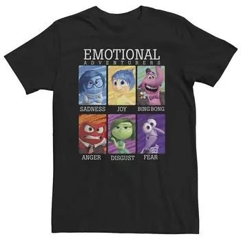 Футболка Big & Tall Disney/Pixar Inside Out Emotions Yearbook Group Licensed Character, черный
