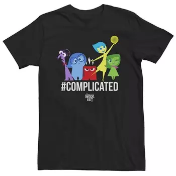 Футболка Big & Tall Disney/Pixar Inside Out с изображением сложных эмоций Licensed Character, черный
