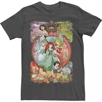 Футболка Big & Tall Disney Princess Power Artsy Licensed Character, цвет Charcoal Heather