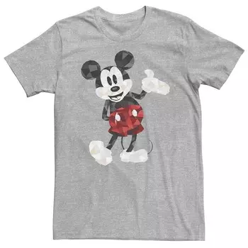 Футболка Big & Tall Disney с Микки Маусом и портретом Микки Мауса из полиэстера Licensed Character, цвет Athletic Heather