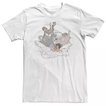 Футболка Big & Tall Disney The Jungle Book Group Shot Licensed Character, белый