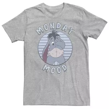 Футболка Big & Tall Disney Winnie The Pooh Eeyore Monday Mood Licensed Character, цвет Athletic Heather