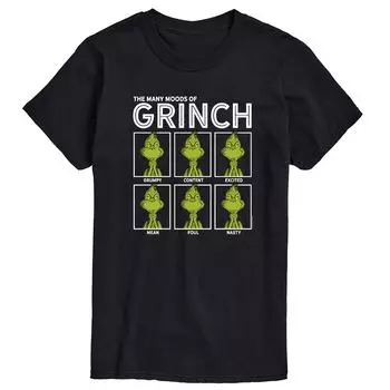 Футболка Big & Tall Dr. Seuss Grinch Moods Licensed Character