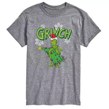 Футболка Big & Tall Dr. Seuss Grinch & Tree Licensed Character