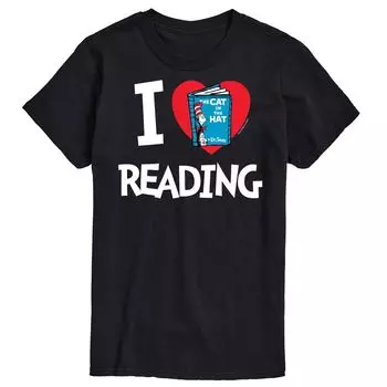 Футболка Big & Tall Dr Seuss I Love Read Licensed Character, черный