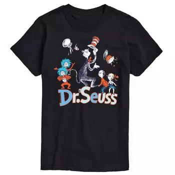 Футболка Big & Tall Dr Seuss Licensed Character, черный