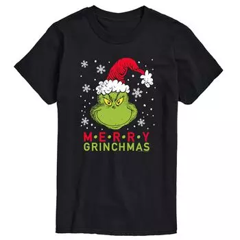 Футболка Big & Tall Dr. Seuss Merry Grinchmas Licensed Character, черный