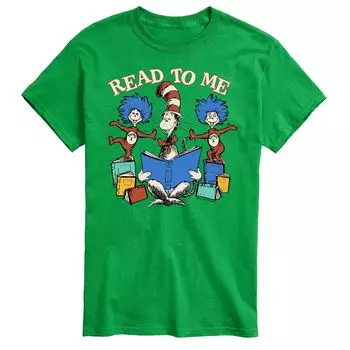 Футболка Big & Tall Dr Seuss Read To Me, Green License, зеленый