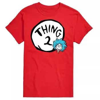 Футболка Big & Tall Dr Seuss Thing Two Licensed Character, красный