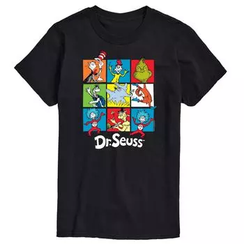 Футболка Big & Tall Dr Seuss в сетку Licensed Character, черный