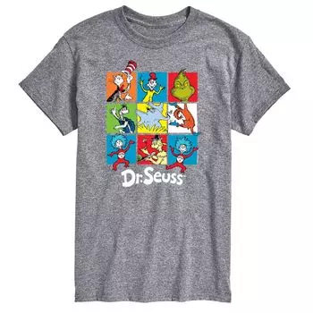 Футболка Big & Tall Dr Seuss в сетку Licensed Character, серый