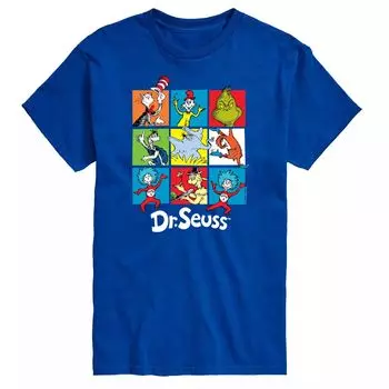 Футболка Big & Tall Dr Seuss в сетку Licensed Character, синий