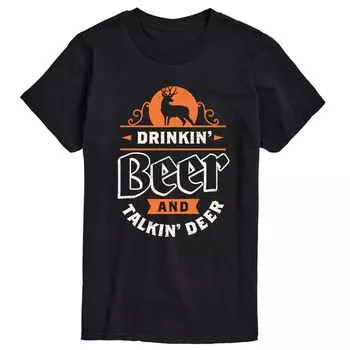 Футболка Big & Tall Drinkin Beer Talkin Deer Licensed Character, черный