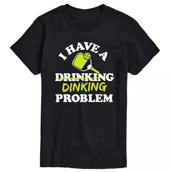 Футболка Big & Tall Drinking Prob Pickleball Licensed Character, черный