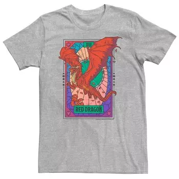 Футболка Big & Tall Dungeons & Dragons Red Dragon Tarot Licensed Character, цвет Athletic Heather
