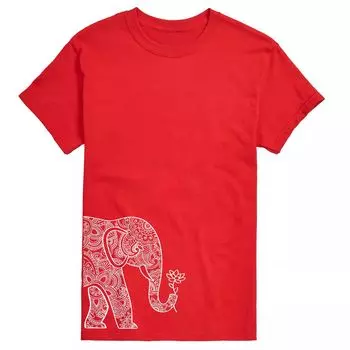 Футболка Big & Tall Elephant Lotus Licensed Character, красный