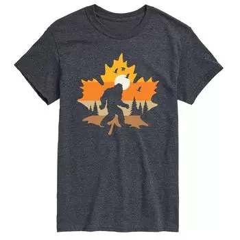 Футболка Big & Tall Fall Sasquatch Leaf Licensed Character, серый