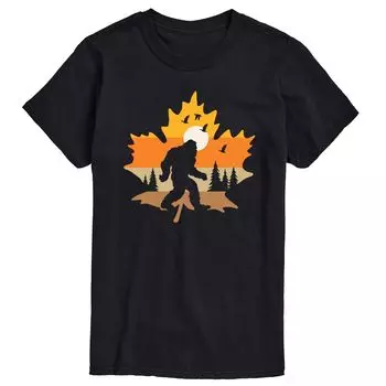 Футболка Big & Tall Fall Sasquatch Leaf Licensed Character, черный