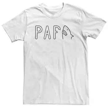 Футболка Big & Tall Father's Day Papa Shark Bite Licensed Character, белый