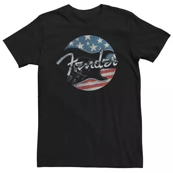 Футболка Big & Tall Fender со светящимся логотипом США Licensed Character, черный