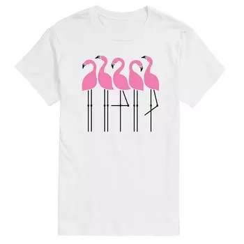 Футболка Big & Tall Flamingos Licensed Character, белый