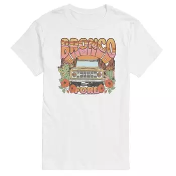 Футболка Big & Tall Ford Bronco с цветочным рисунком в стиле ретро Licensed Character, белый