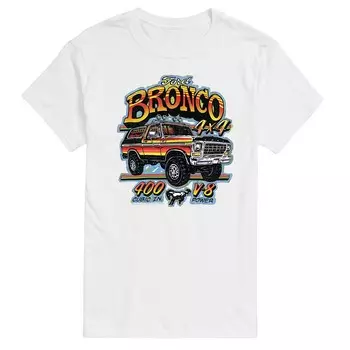 Футболка Big & Tall Ford Bronco V-8 с винтажным рисунком Licensed Character, белый