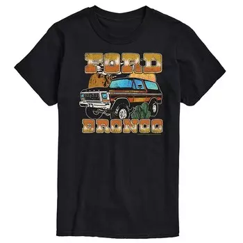 Футболка Big & Tall Ford Vintage Bronco Desert с рисунком Licensed Character, черный