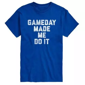 Футболка Big & Tall Gameday заставила меня сделать это Licensed Character, синий