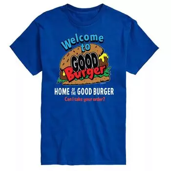 Футболка Big & Tall Good Burger Welcome с графическим рисунком License, синий
