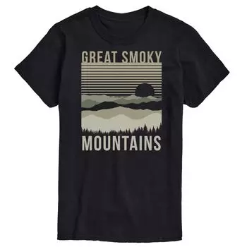 Футболка Big & Tall Great Smoky Mountains Licensed Character, черный